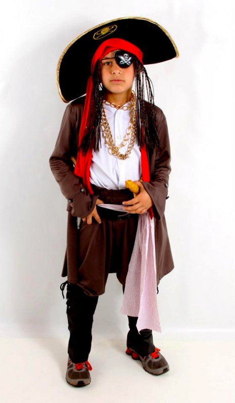 Fantasia Masculina Pirata do Caribe Festa Halloween Carnaval