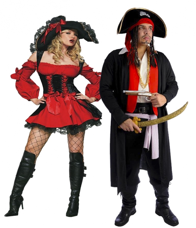 Fantasia Masculina Pirata do Caribe Festa Halloween Carnaval